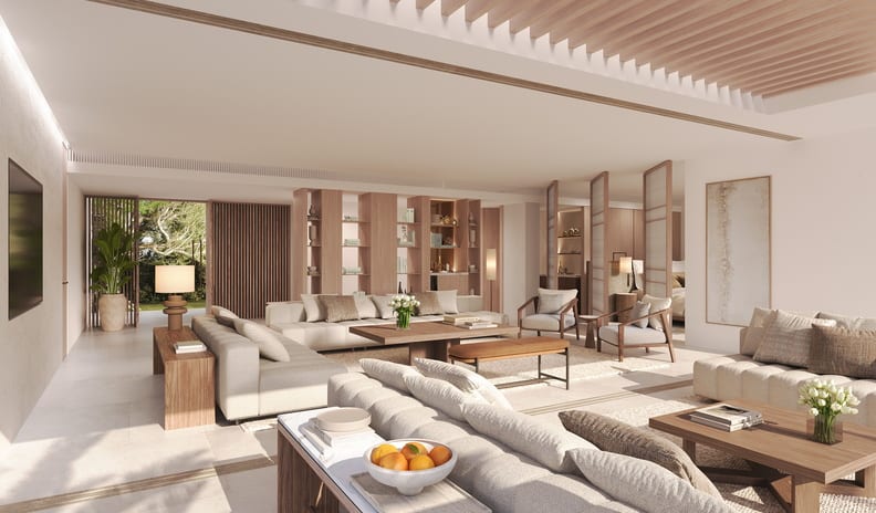 Three Bedroom Grand Residence Private Pool Garden View, Living